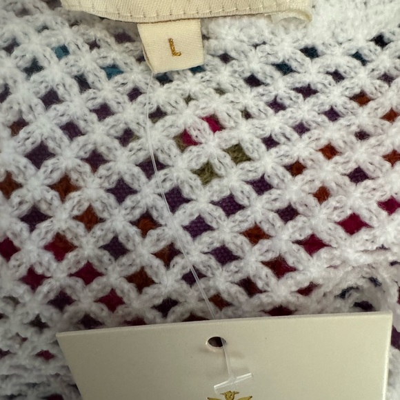 Rebellion Crochet Floral Crop Tank Top nwt sz large - Picture 3 of 5